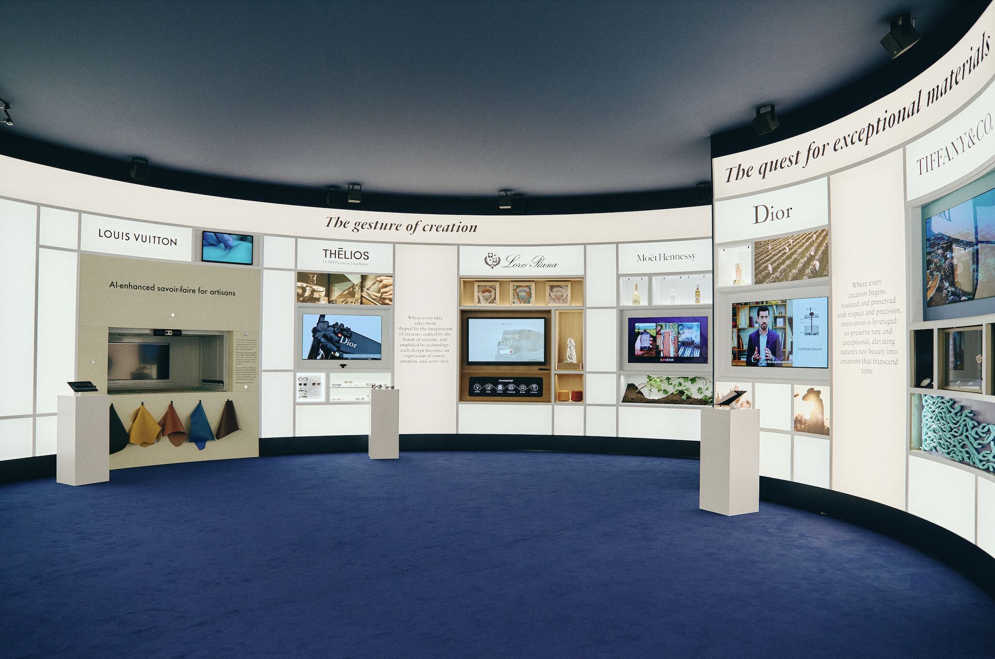 Overview of the LVMH Dream Gallery pavilion at Vivatech